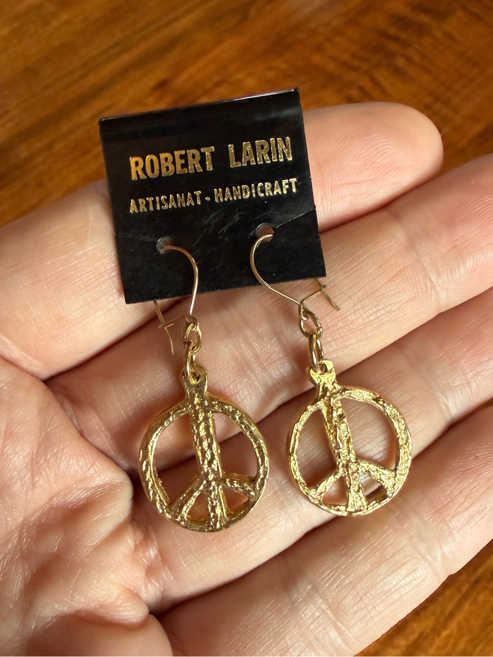 Robert Larin Peace Earrings Brutalist Modernist Guy Vidal